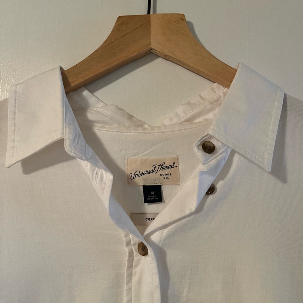 Universal Thread Cream Button Down Shirt - Picture 2 of 3